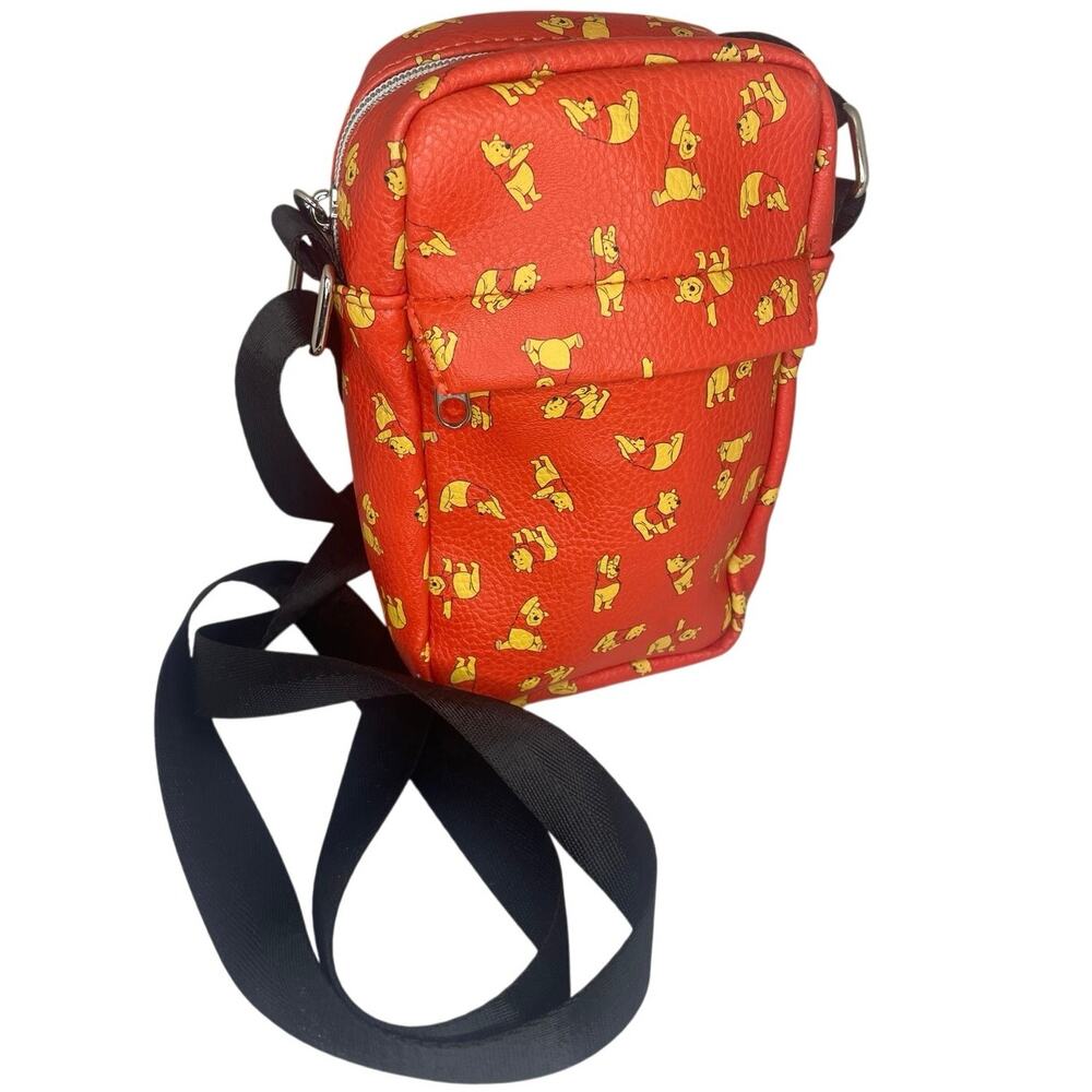 Disney Winnie the Pooh  Crossbody Bag Stretching Yoga Poses 8”x5.5”x2” NWOT